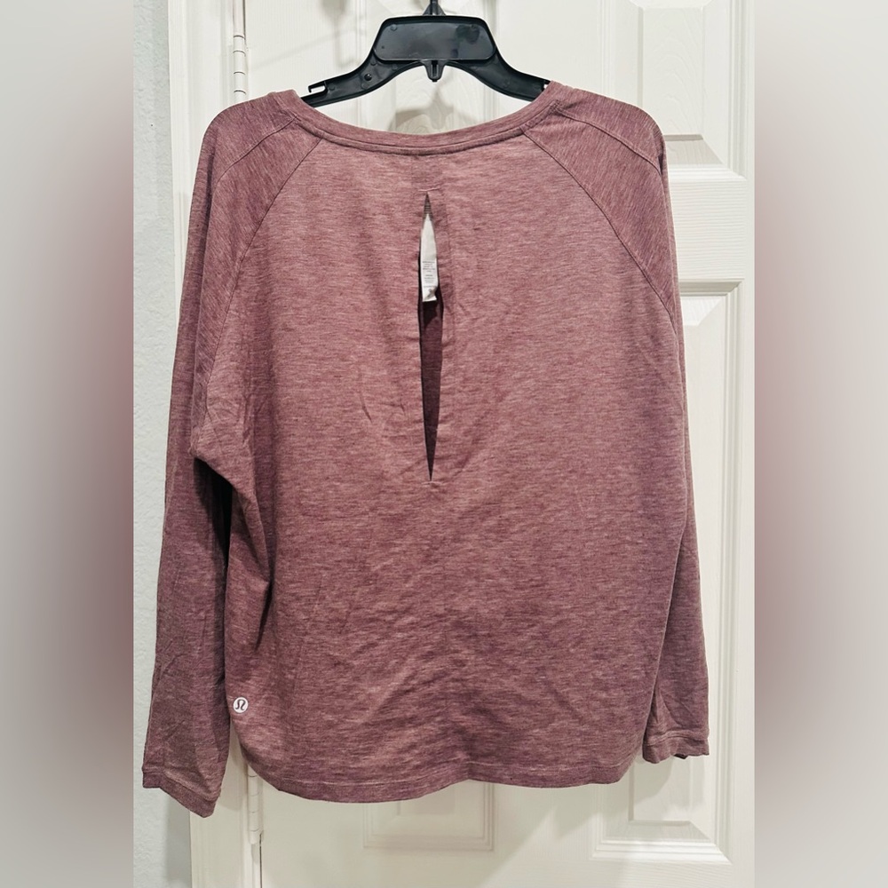 Lululemon: Box It Out Long Sleeve, Heathered Oxblood, 10